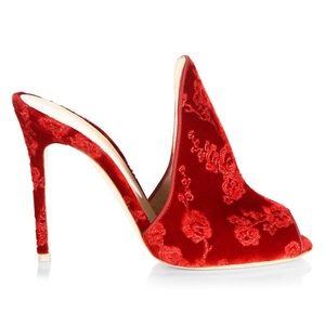 Gianvito Rossi Shanghai Embroidered Mules Sz 38